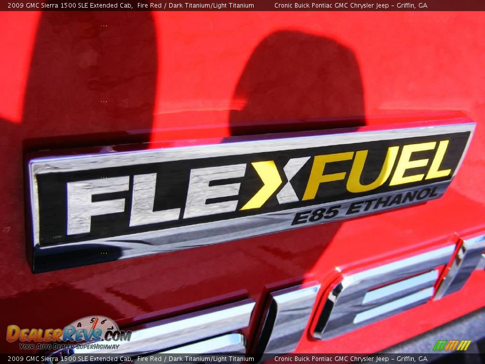2009 GMC Sierra 1500 SLE Extended Cab Fire Red / Dark Titanium/Light Titanium Photo #10
