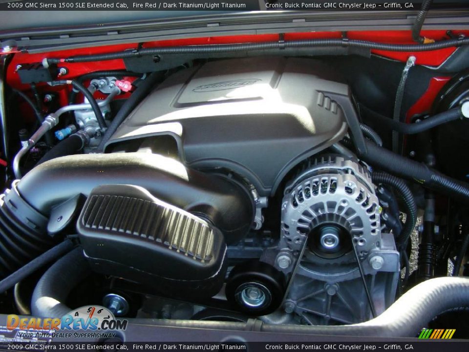 2009 GMC Sierra 1500 SLE Extended Cab Fire Red / Dark Titanium/Light Titanium Photo #11