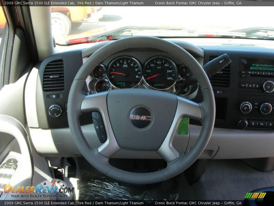 2009 GMC Sierra 1500 SLE Extended Cab Fire Red / Dark Titanium/Light Titanium Photo #17