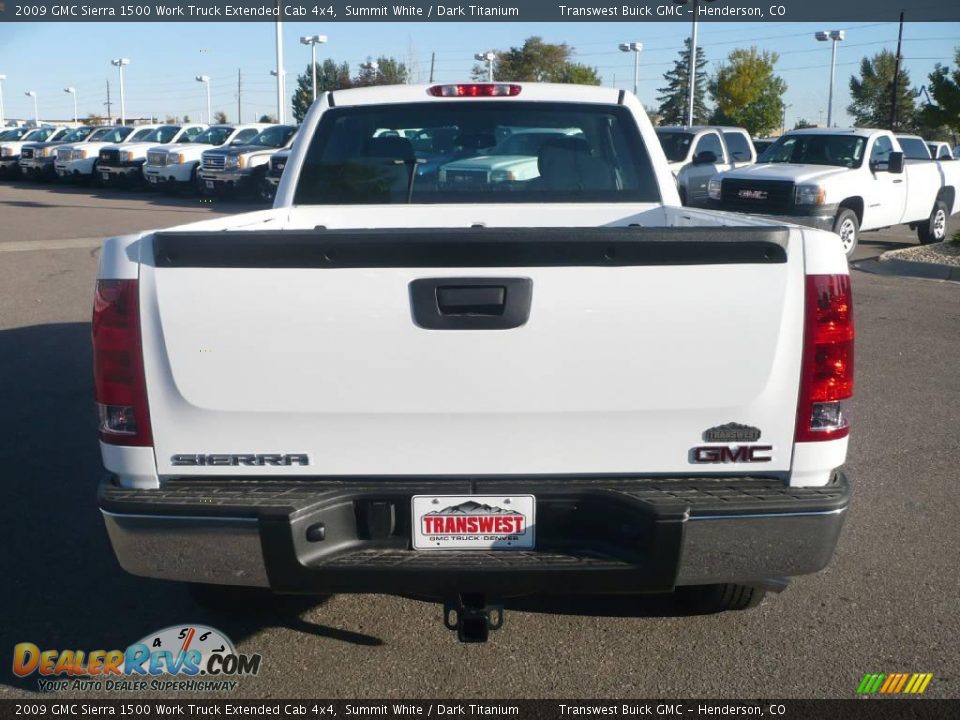 2009 GMC Sierra 1500 Work Truck Extended Cab 4x4 Summit White / Dark Titanium Photo #4