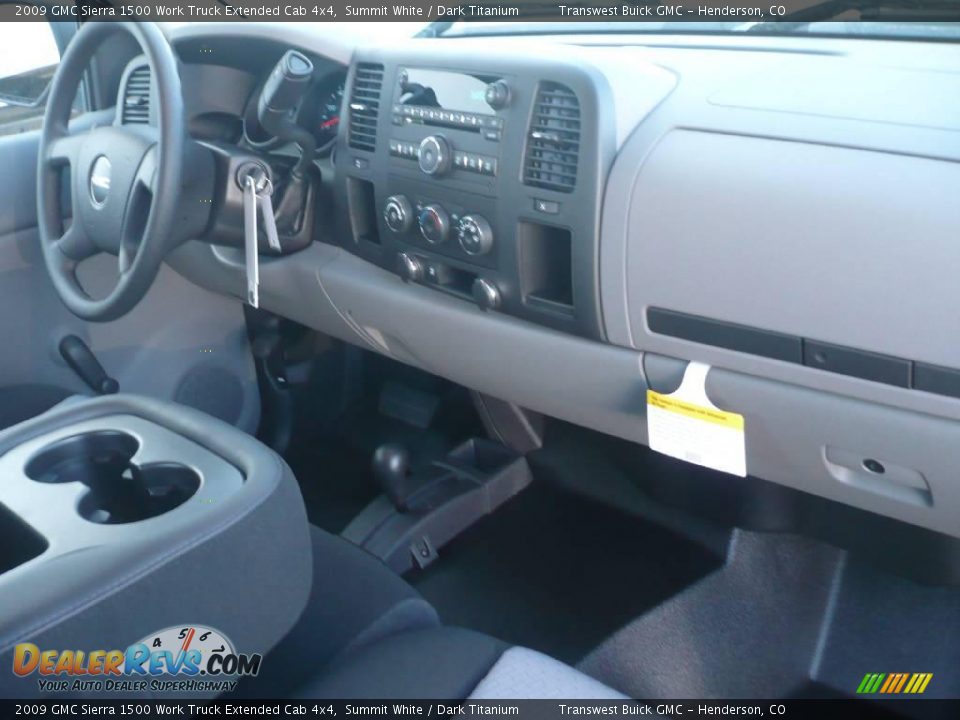 2009 GMC Sierra 1500 Work Truck Extended Cab 4x4 Summit White / Dark Titanium Photo #6