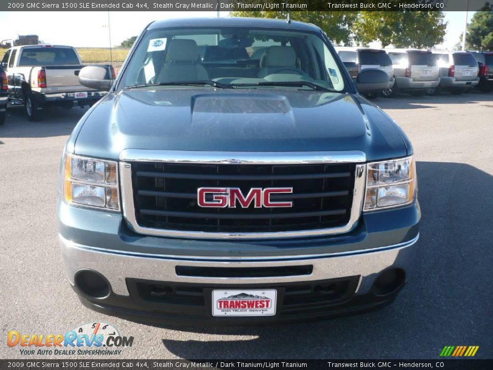 2009 GMC Sierra 1500 SLE Extended Cab 4x4 Stealth Gray Metallic / Dark Titanium/Light Titanium Photo #2