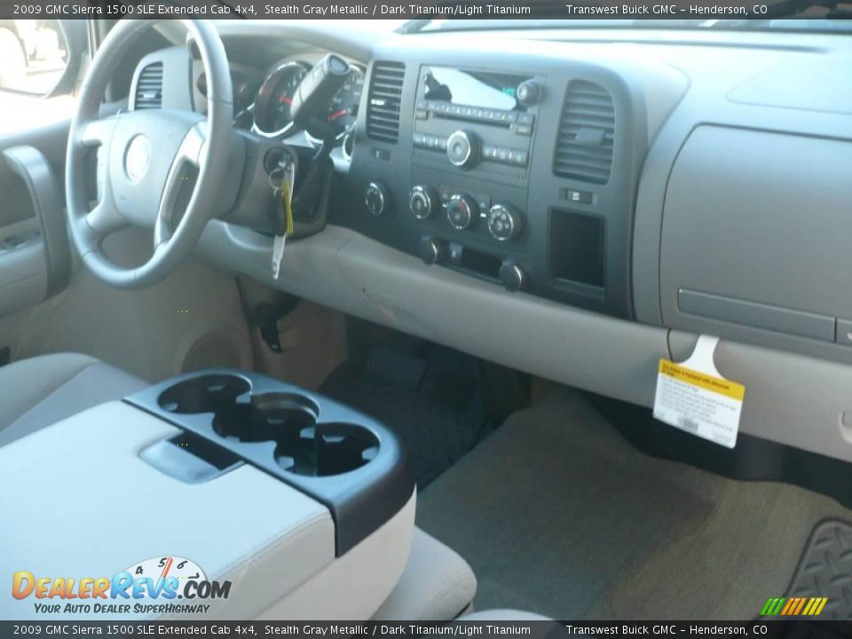 2009 GMC Sierra 1500 SLE Extended Cab 4x4 Stealth Gray Metallic / Dark Titanium/Light Titanium Photo #6