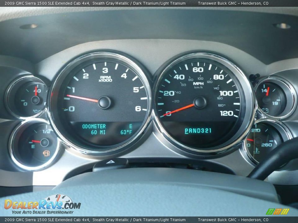 2009 GMC Sierra 1500 SLE Extended Cab 4x4 Stealth Gray Metallic / Dark Titanium/Light Titanium Photo #9