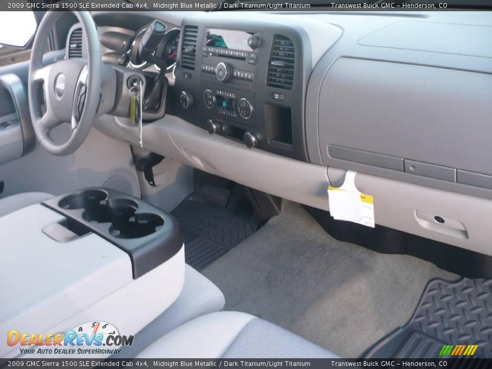 2009 GMC Sierra 1500 SLE Extended Cab 4x4 Midnight Blue Metallic / Dark Titanium/Light Titanium Photo #6