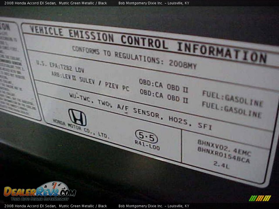 2008 Honda Accord EX Sedan Mystic Green Metallic / Black Photo #28