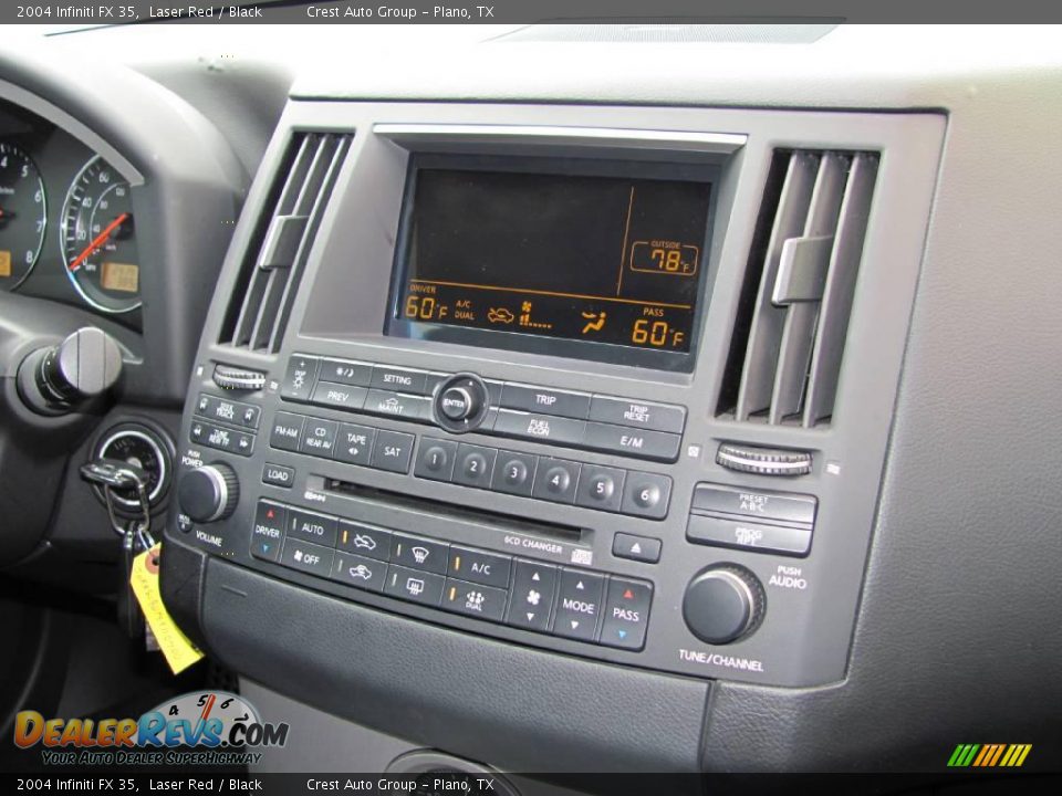 2004 Infiniti FX 35 Laser Red / Black Photo #13