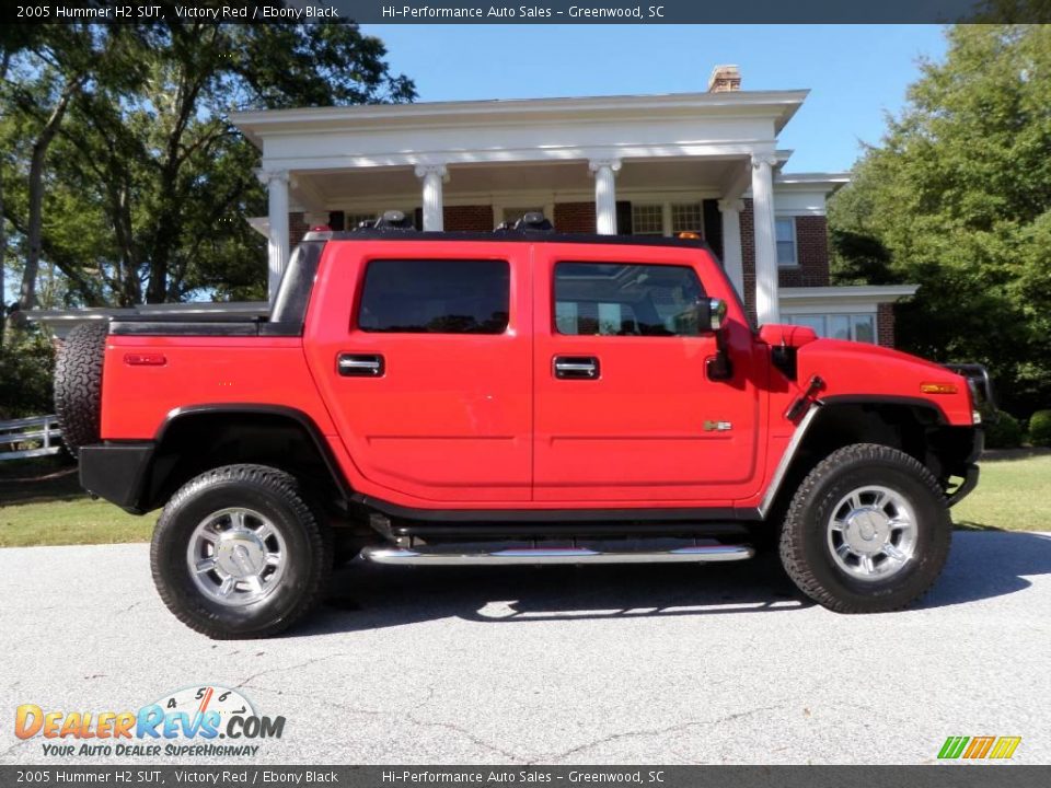 2005 Hummer H2 SUT Victory Red / Ebony Black Photo #9