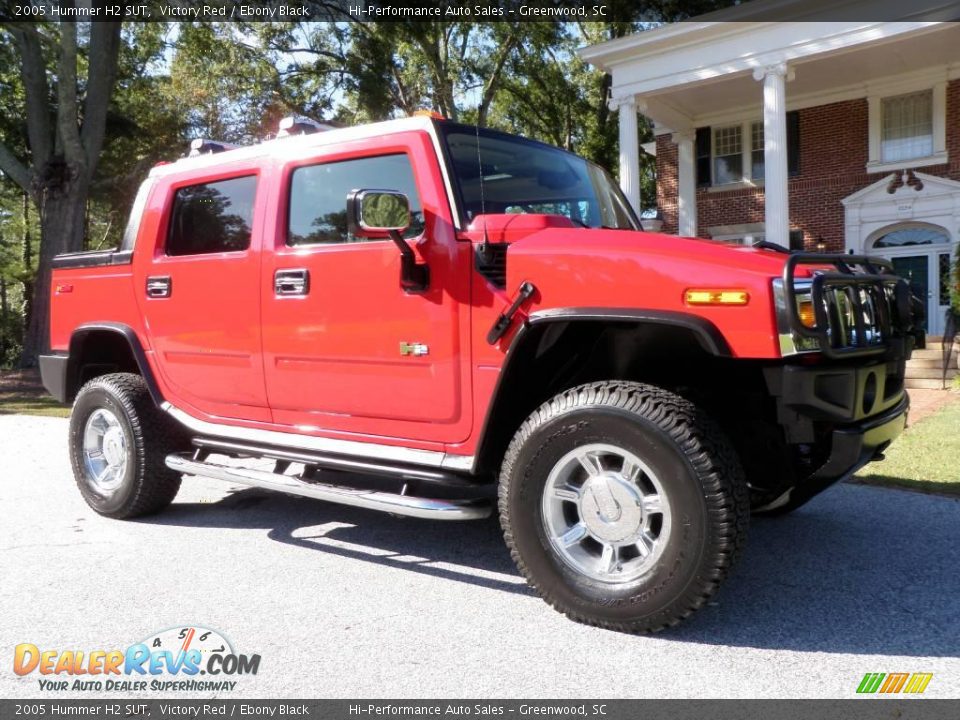 2005 Hummer H2 SUT Victory Red / Ebony Black Photo #10