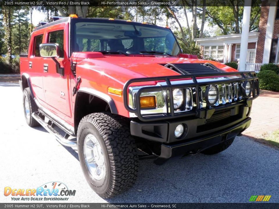 2005 Hummer H2 SUT Victory Red / Ebony Black Photo #11