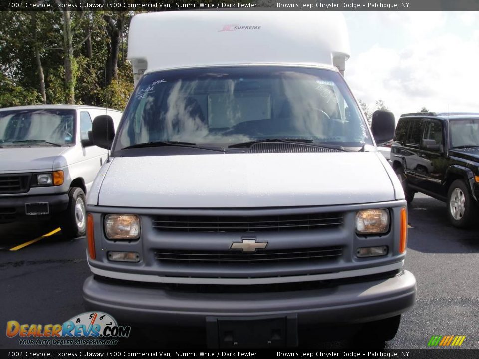 2002 Chevrolet Express Cutaway 3500 Commercial Van Summit White / Dark Pewter Photo #2