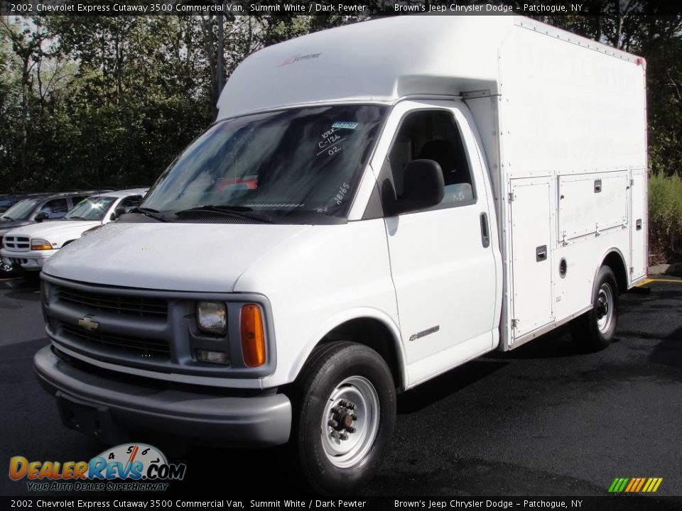 2002 Chevrolet Express Cutaway 3500 Commercial Van Summit White / Dark Pewter Photo #3