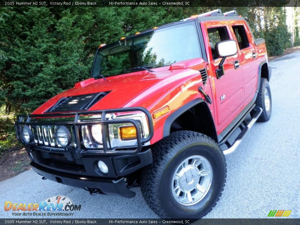 2005 Hummer H2 SUT Victory Red / Ebony Black Photo #31