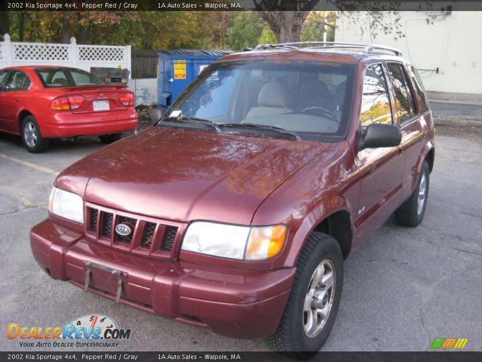2002 Kia Sportage 4x4 Pepper Red / Gray Photo #1