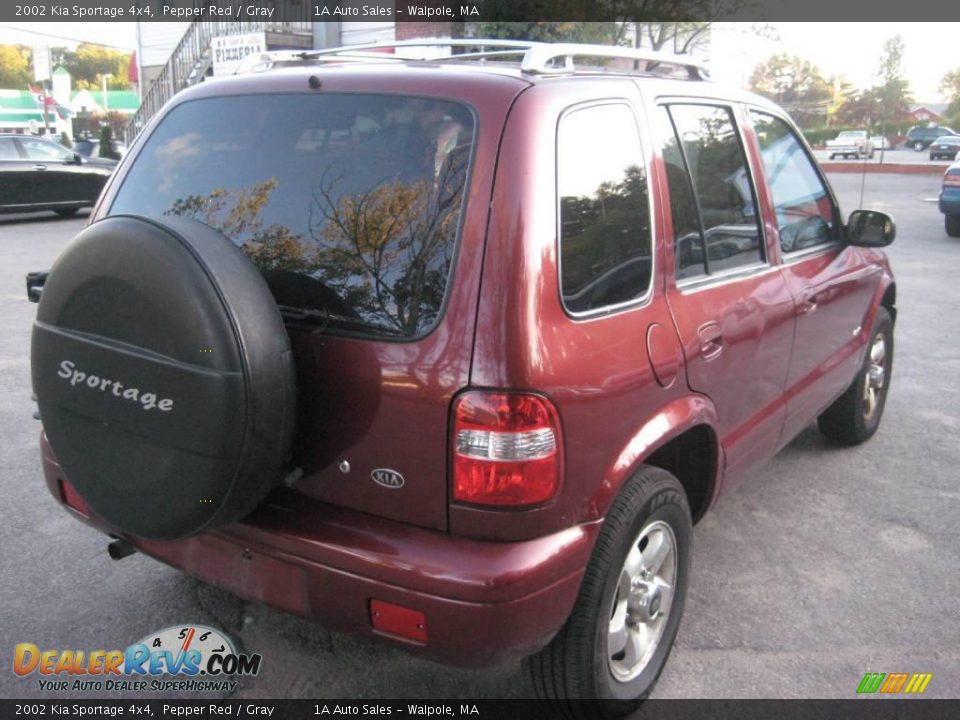 2002 Kia Sportage 4x4 Pepper Red / Gray Photo #2