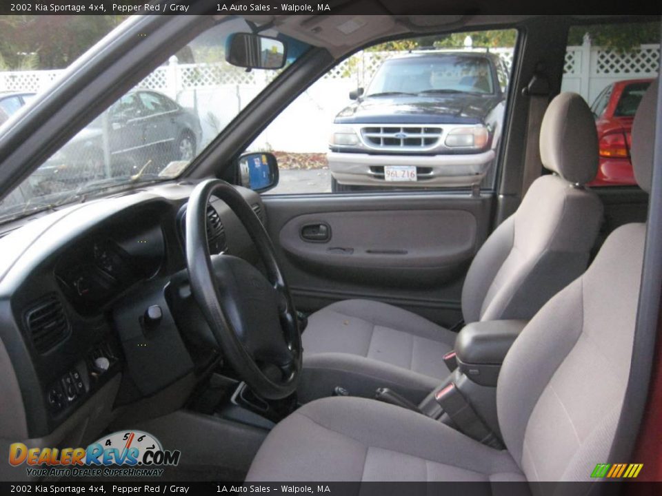 2002 Kia Sportage 4x4 Pepper Red / Gray Photo #3