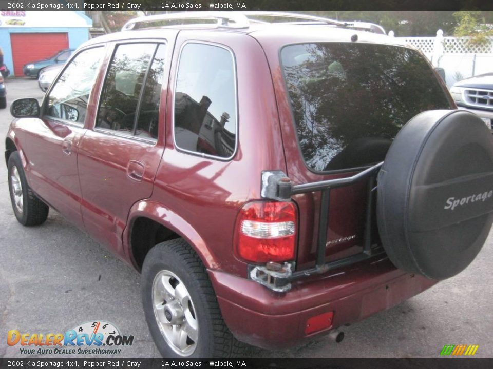 2002 Kia Sportage 4x4 Pepper Red / Gray Photo #11