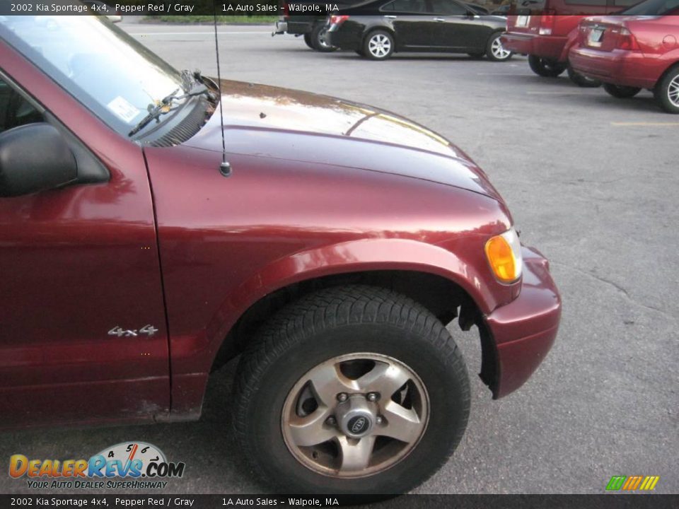 2002 Kia Sportage 4x4 Pepper Red / Gray Photo #16
