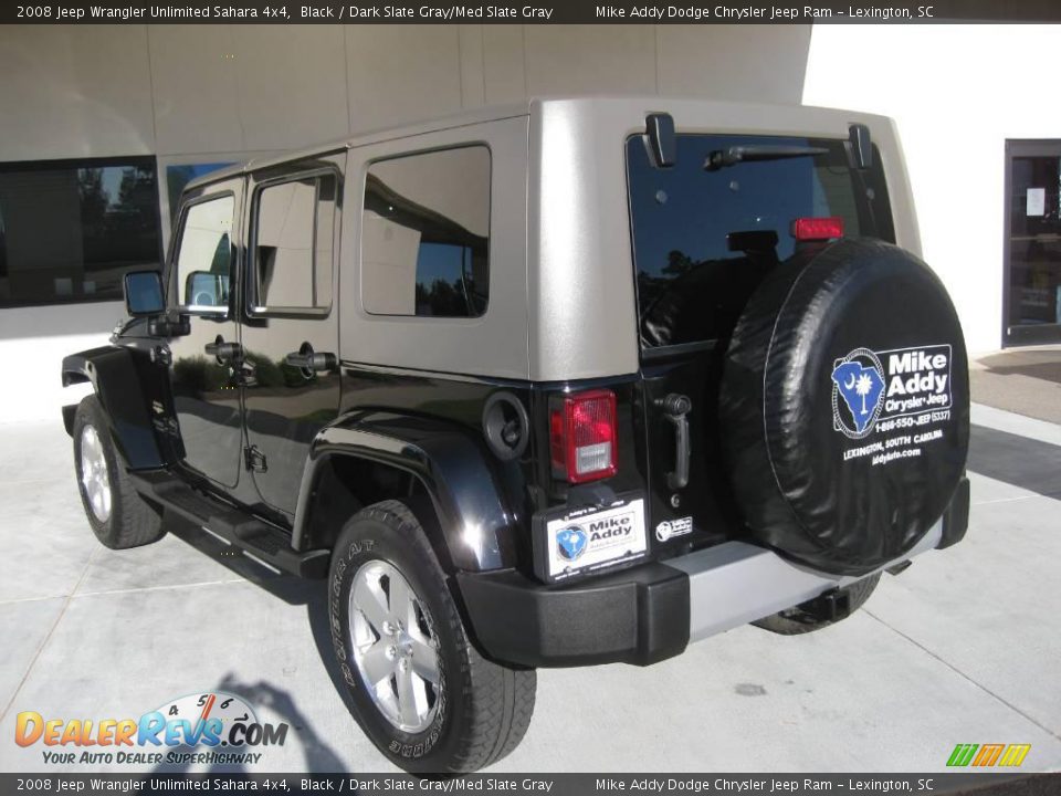 2008 Jeep Wrangler Unlimited Sahara 4x4 Black / Dark Slate Gray/Med Slate Gray Photo #3