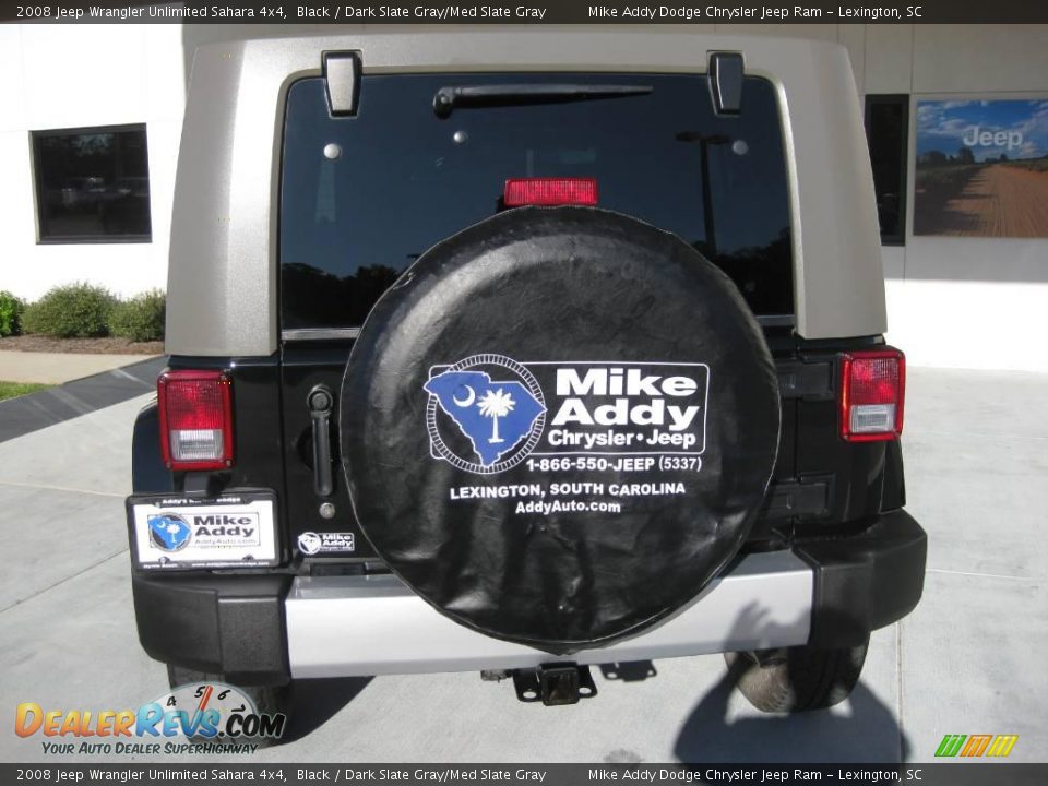 2008 Jeep Wrangler Unlimited Sahara 4x4 Black / Dark Slate Gray/Med Slate Gray Photo #4