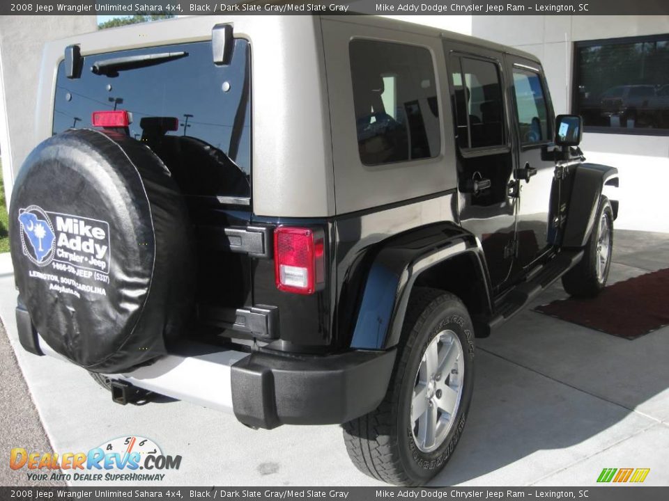 2008 Jeep Wrangler Unlimited Sahara 4x4 Black / Dark Slate Gray/Med Slate Gray Photo #5