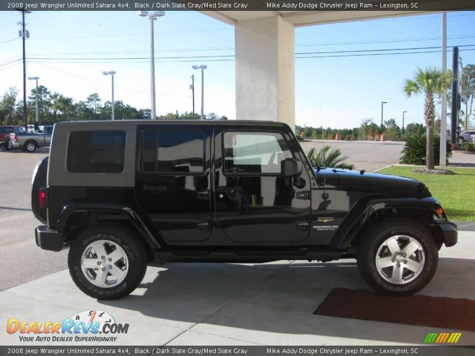 2008 Jeep Wrangler Unlimited Sahara 4x4 Black / Dark Slate Gray/Med Slate Gray Photo #6