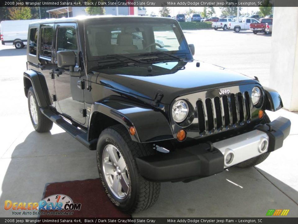 2008 Jeep Wrangler Unlimited Sahara 4x4 Black / Dark Slate Gray/Med Slate Gray Photo #7