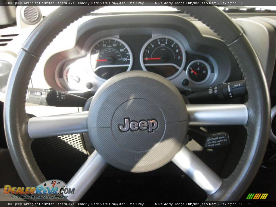 2008 Jeep Wrangler Unlimited Sahara 4x4 Black / Dark Slate Gray/Med Slate Gray Photo #19