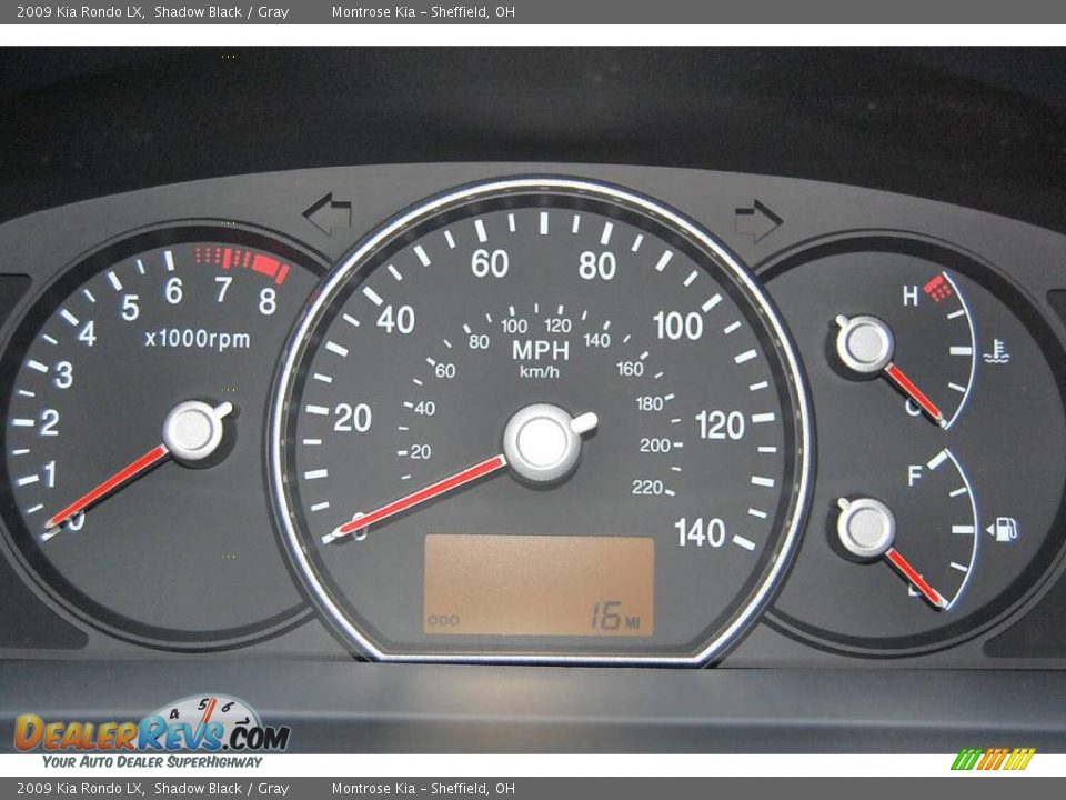 2009 Kia Rondo LX Shadow Black / Gray Photo #36