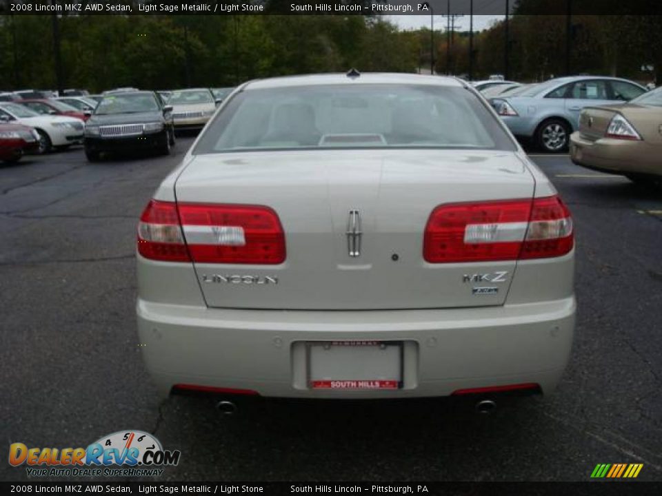 2008 Lincoln MKZ AWD Sedan Light Sage Metallic / Light Stone Photo #3