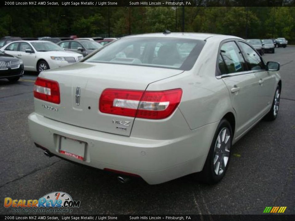 2008 Lincoln MKZ AWD Sedan Light Sage Metallic / Light Stone Photo #4