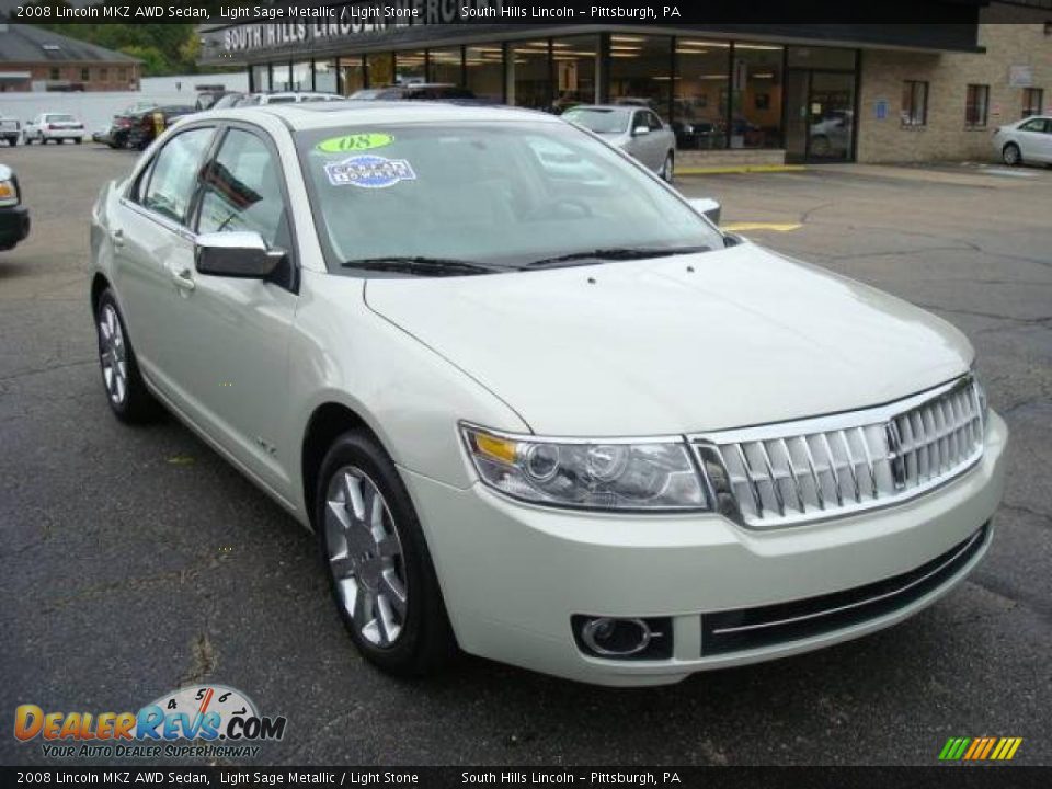 2008 Lincoln MKZ AWD Sedan Light Sage Metallic / Light Stone Photo #5