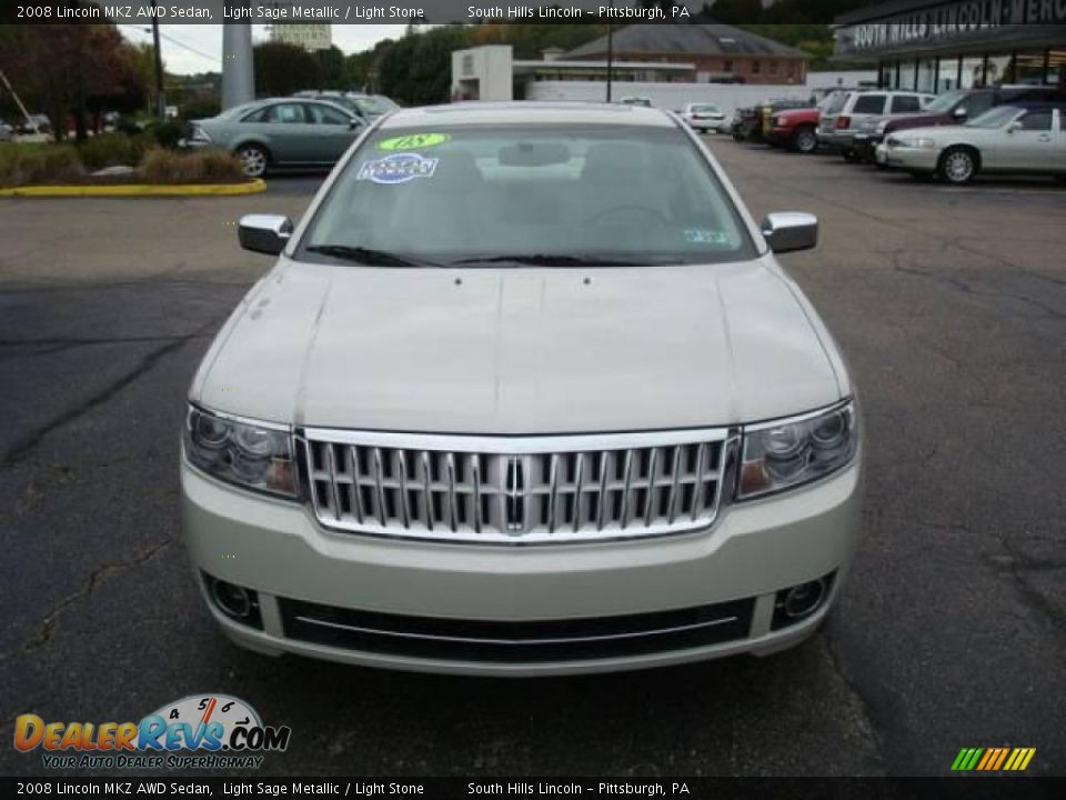 2008 Lincoln MKZ AWD Sedan Light Sage Metallic / Light Stone Photo #6