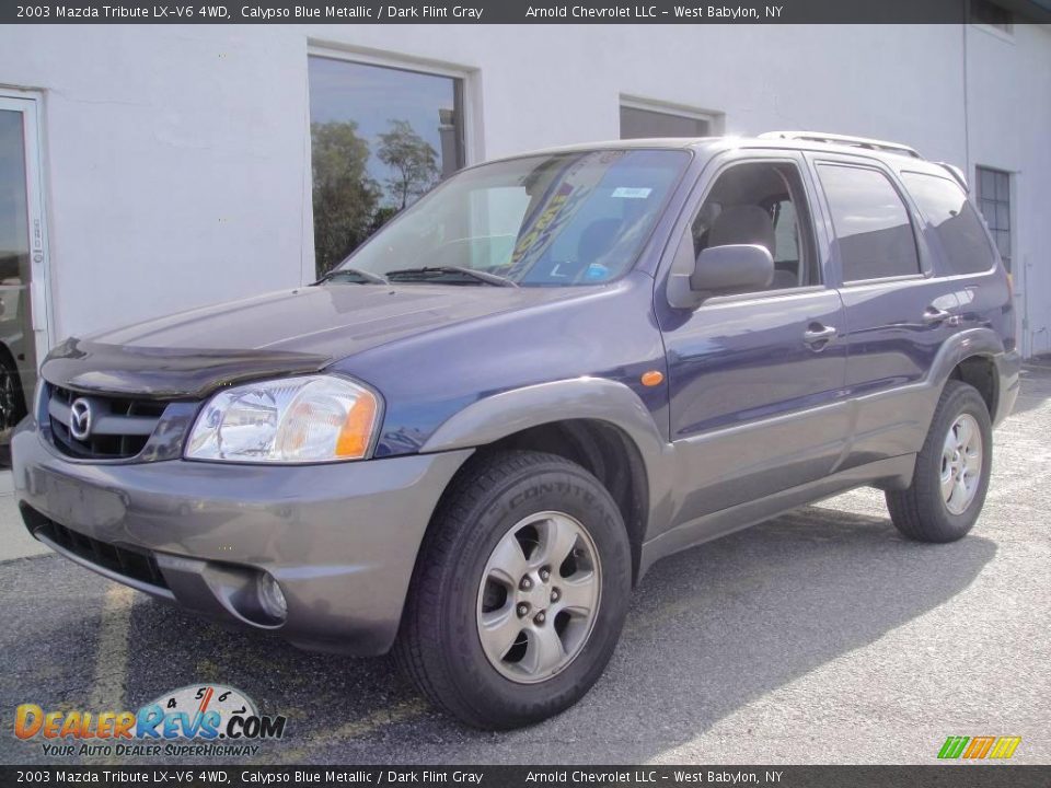2003 Mazda Tribute LX-V6 4WD Calypso Blue Metallic / Dark Flint Gray Photo #1