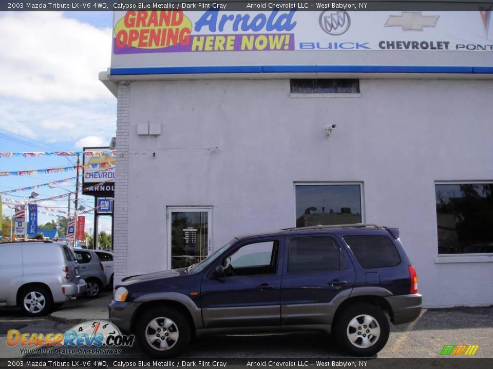 2003 Mazda Tribute LX-V6 4WD Calypso Blue Metallic / Dark Flint Gray Photo #3