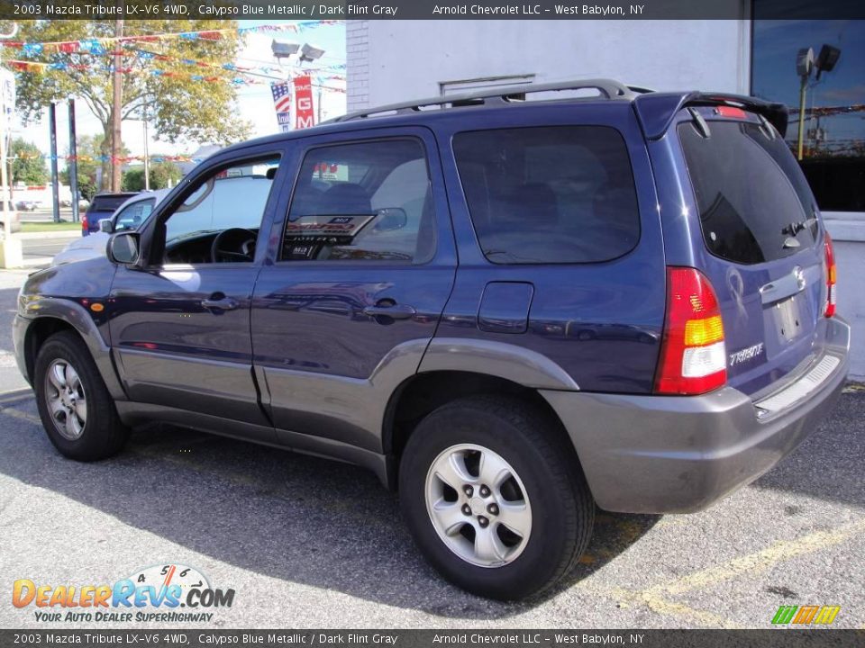 2003 Mazda Tribute LX-V6 4WD Calypso Blue Metallic / Dark Flint Gray Photo #4