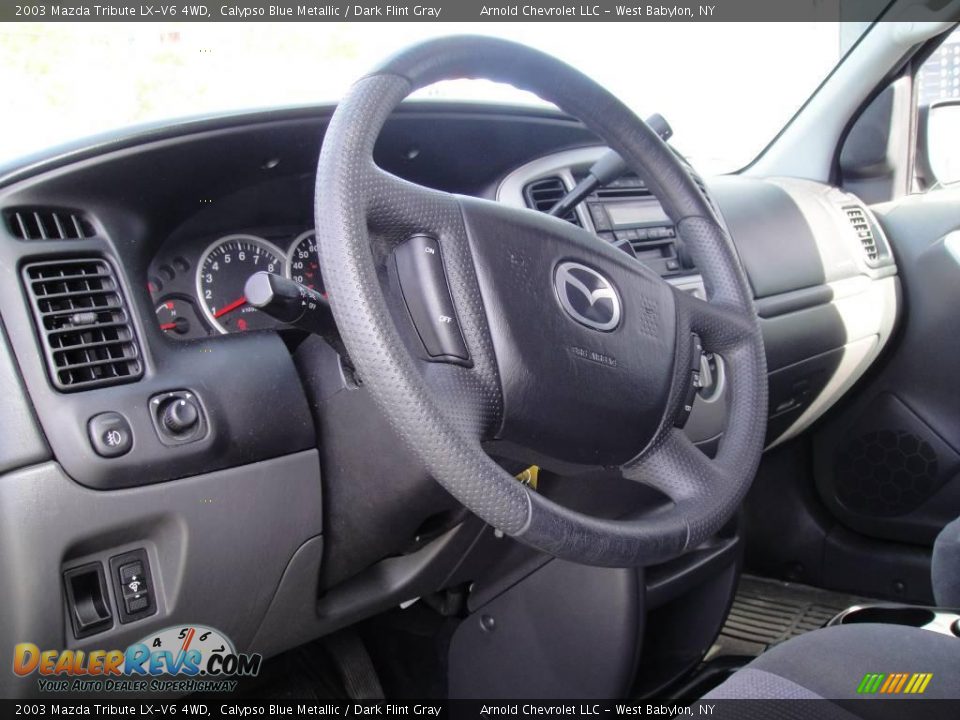 2003 Mazda Tribute LX-V6 4WD Calypso Blue Metallic / Dark Flint Gray Photo #10