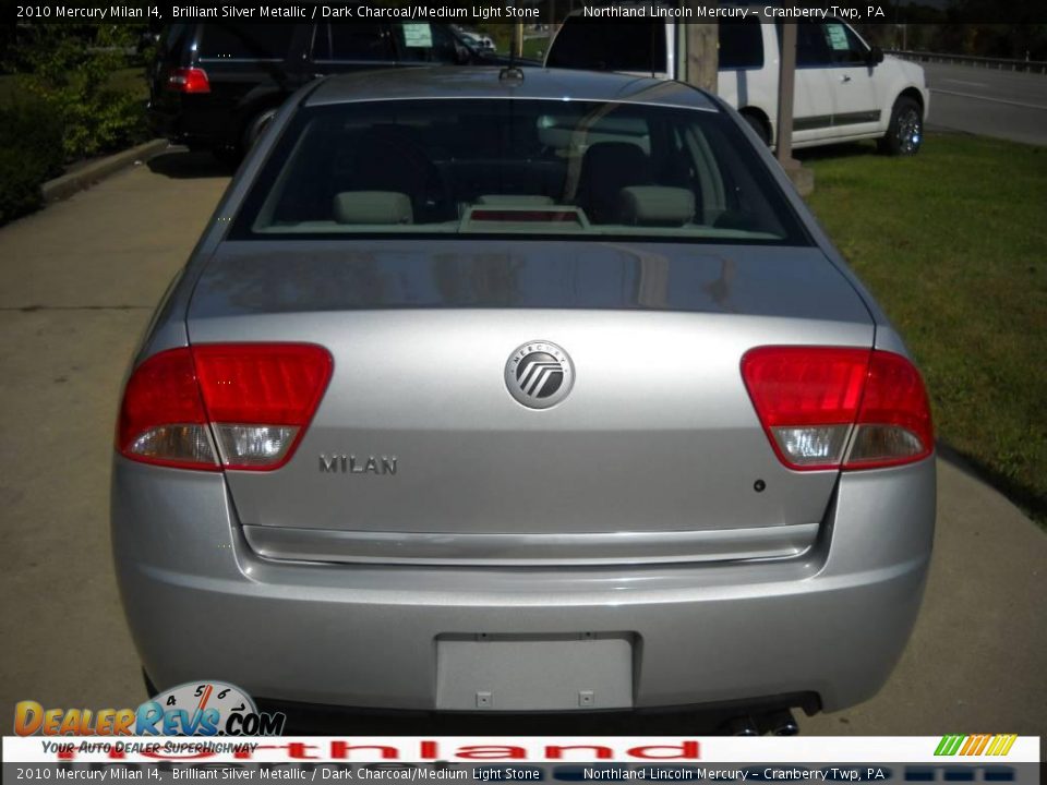 2010 Mercury Milan I4 Brilliant Silver Metallic / Dark Charcoal/Medium Light Stone Photo #3