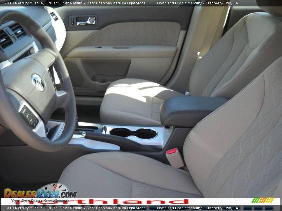2010 Mercury Milan I4 Brilliant Silver Metallic / Dark Charcoal/Medium Light Stone Photo #8