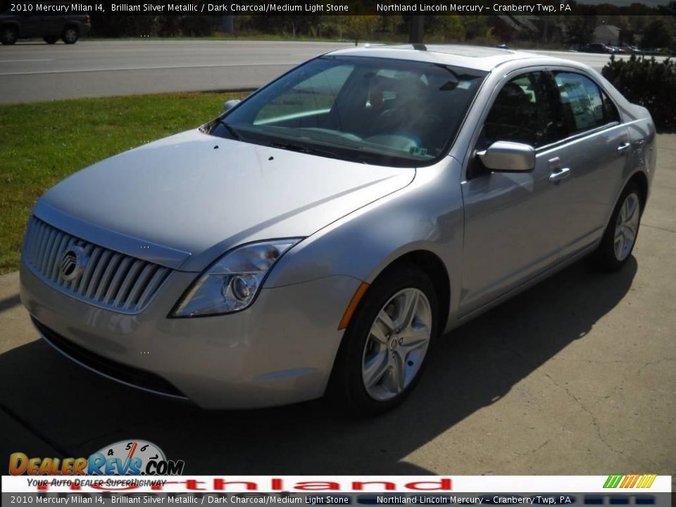 2010 Mercury Milan I4 Brilliant Silver Metallic / Dark Charcoal/Medium Light Stone Photo #13