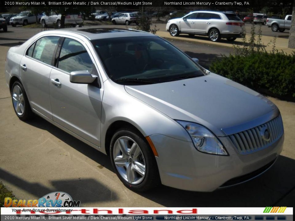 2010 Mercury Milan I4 Brilliant Silver Metallic / Dark Charcoal/Medium Light Stone Photo #15