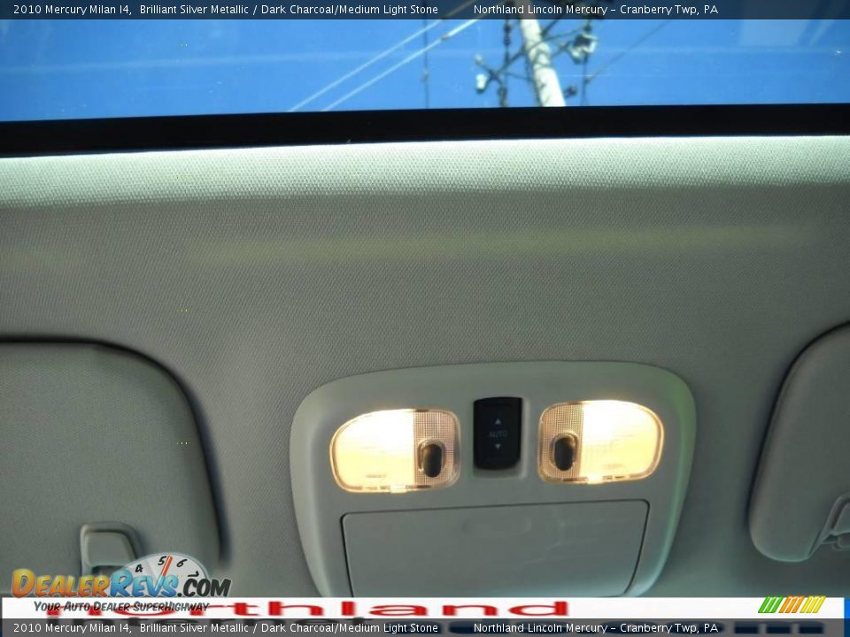 2010 Mercury Milan I4 Brilliant Silver Metallic / Dark Charcoal/Medium Light Stone Photo #16