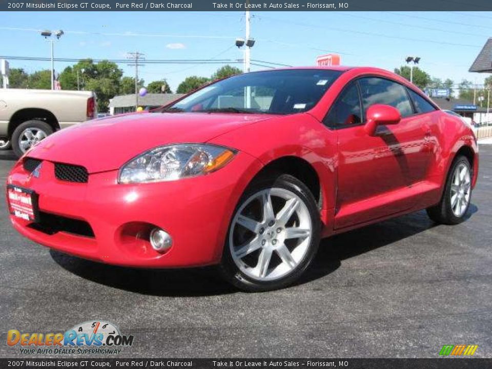2007 Mitsubishi Eclipse GT Coupe Pure Red / Dark Charcoal Photo #1