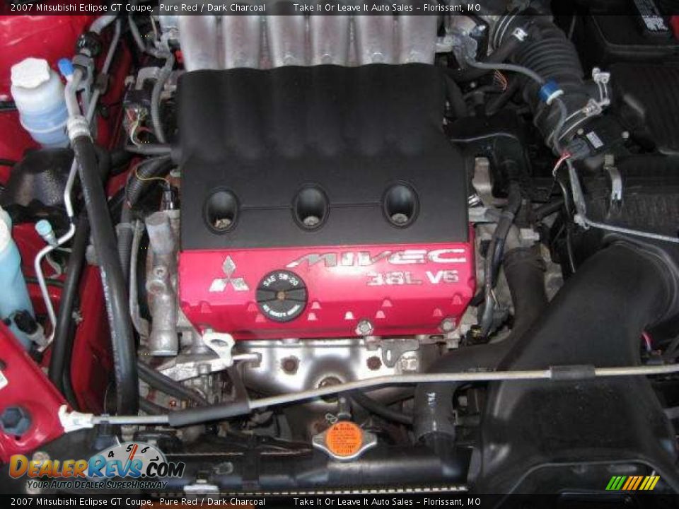 2007 Mitsubishi Eclipse GT Coupe Pure Red / Dark Charcoal Photo #9