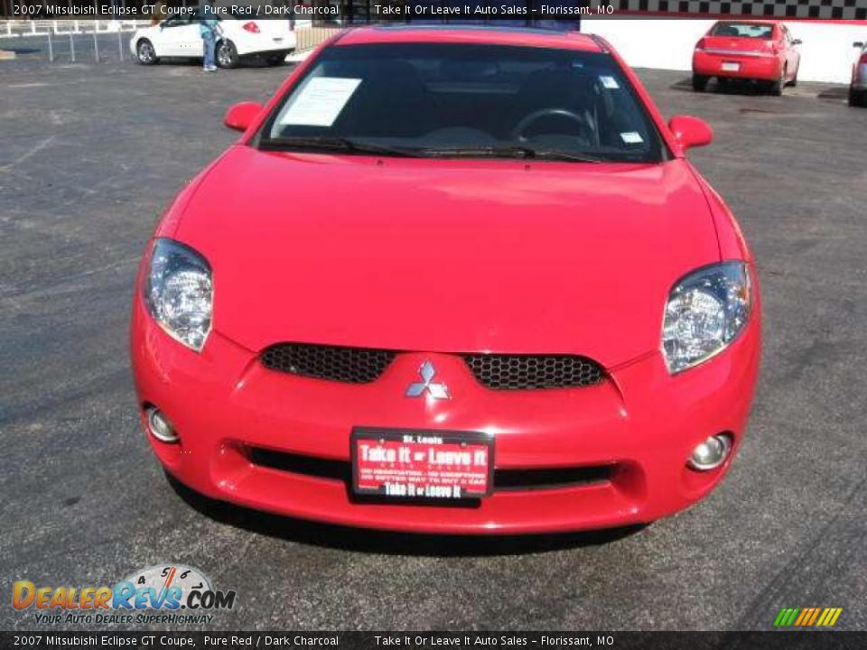 2007 Mitsubishi Eclipse GT Coupe Pure Red / Dark Charcoal Photo #11