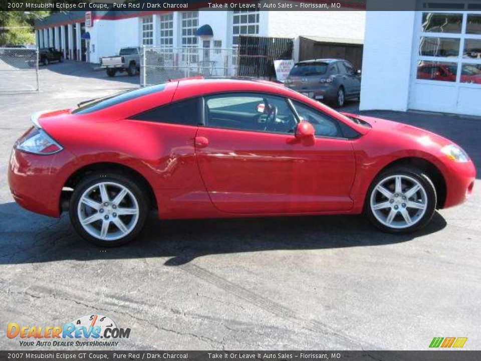 2007 Mitsubishi Eclipse GT Coupe Pure Red / Dark Charcoal Photo #12