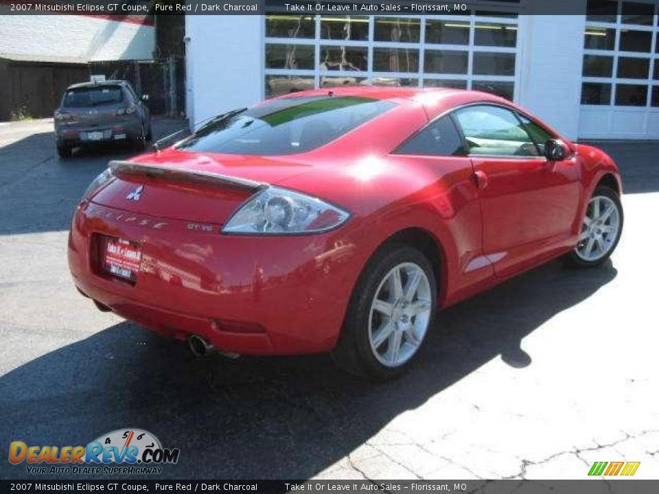 2007 Mitsubishi Eclipse GT Coupe Pure Red / Dark Charcoal Photo #13