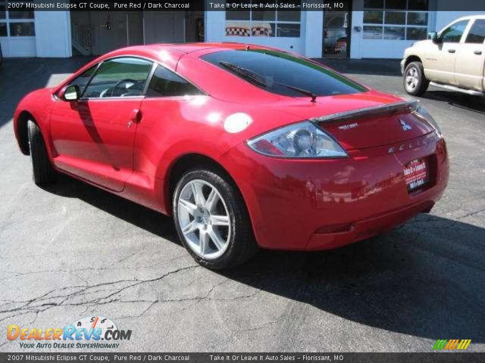 2007 Mitsubishi Eclipse GT Coupe Pure Red / Dark Charcoal Photo #15