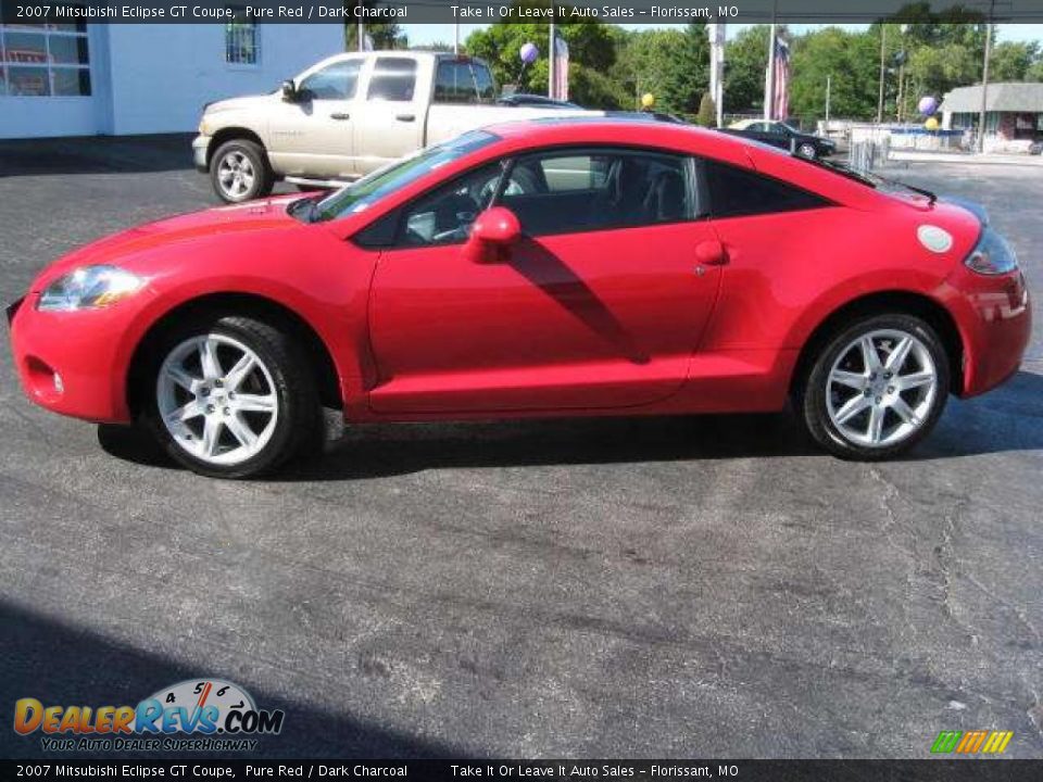 2007 Mitsubishi Eclipse GT Coupe Pure Red / Dark Charcoal Photo #16