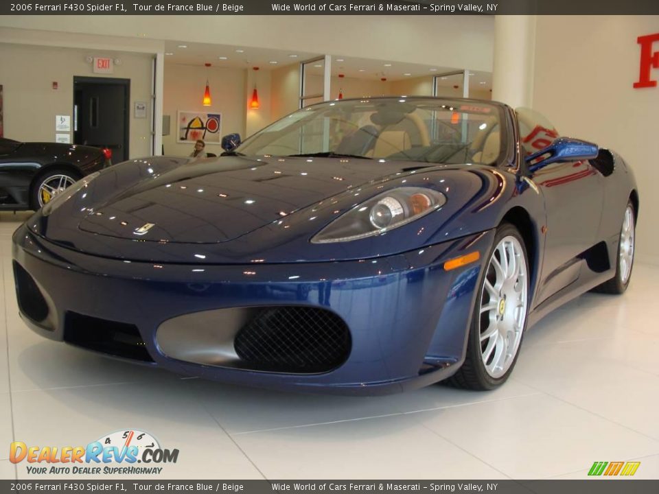 2006 Ferrari F430 Spider F1 Tour de France Blue / Beige Photo #3